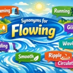 synonyms for flowing