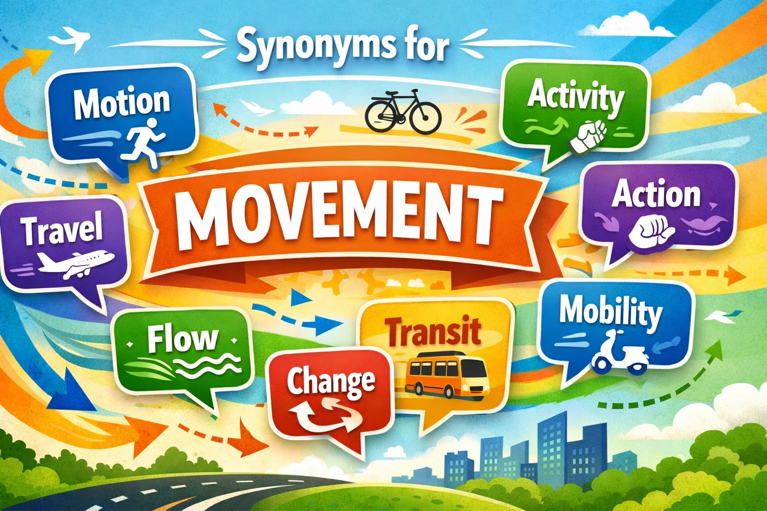 synonyms for movement