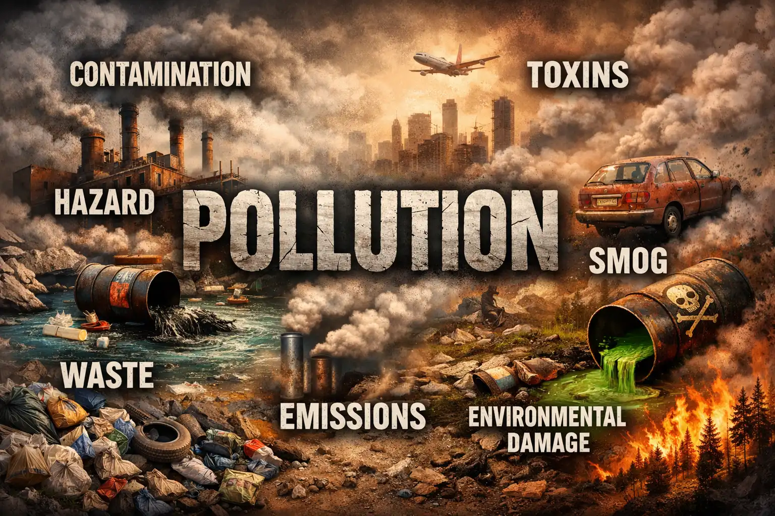 synonyms for pollution
