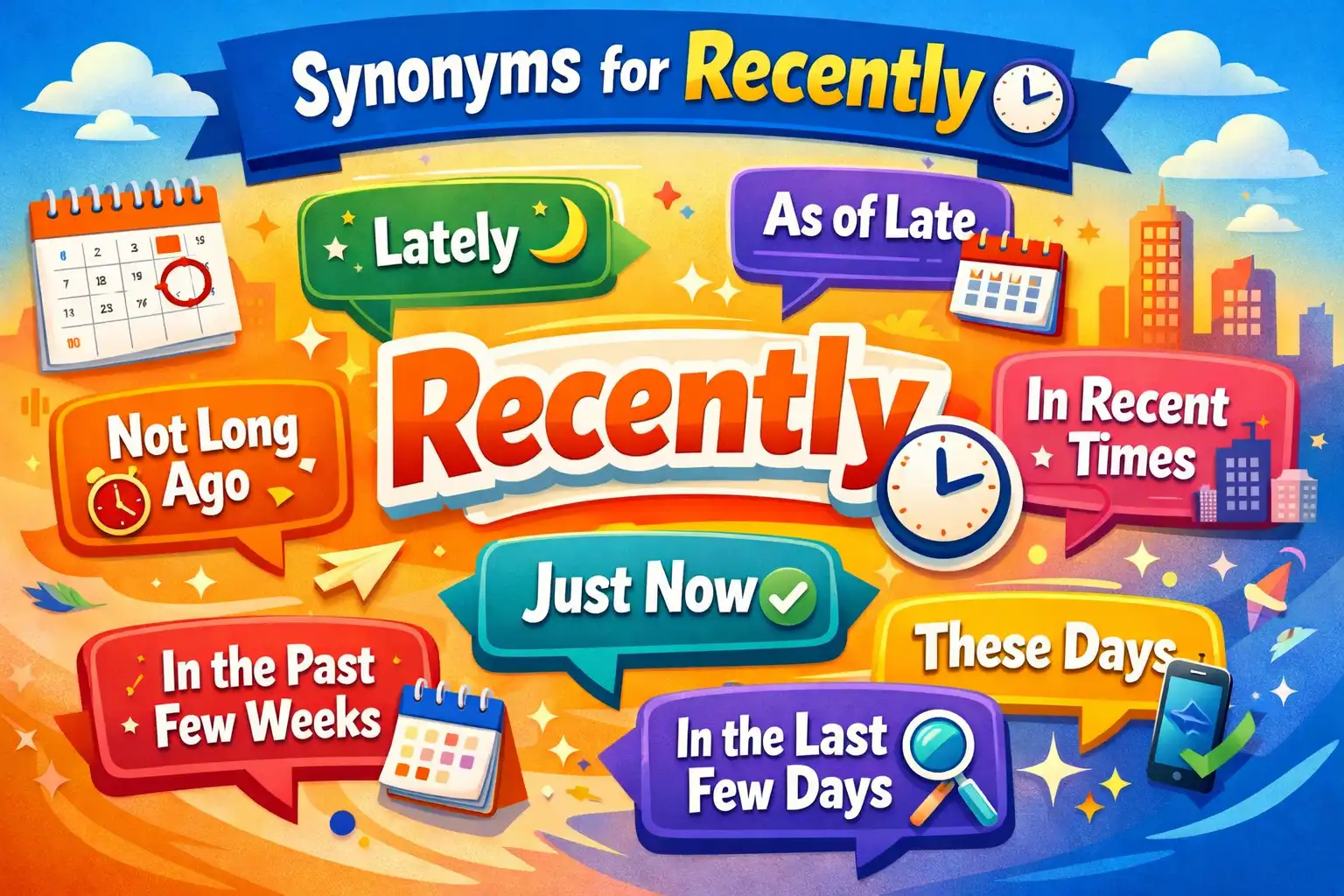 Synonyms for “Recently”: Meaning, Examples, Formal & Informal Alternatives (With Sentences)