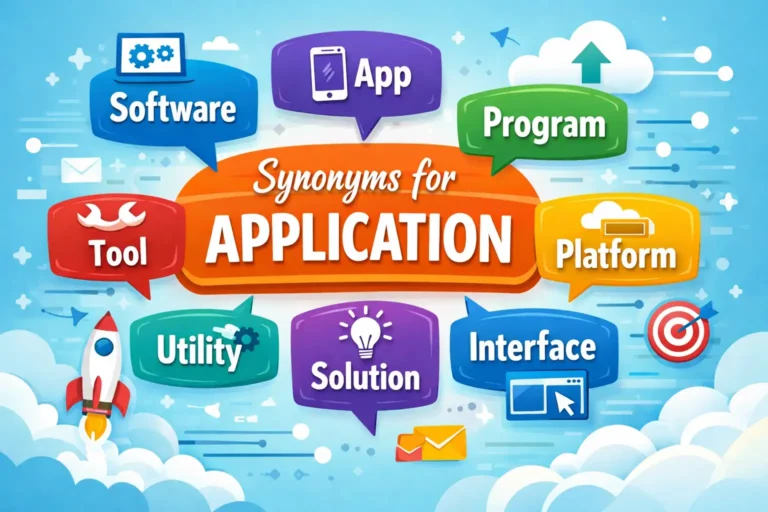 synonyms for application