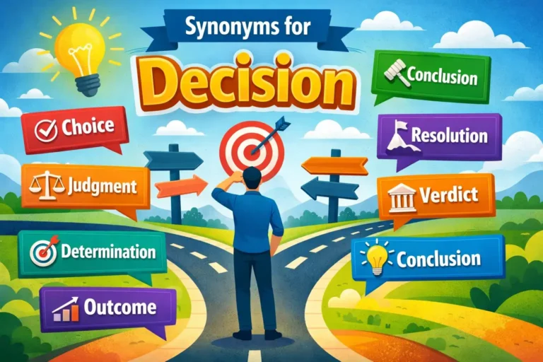 synonyms for decision