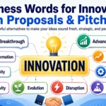 Business words for innovation in proposals and pitches