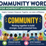 Community words for nonprofit mission statements
