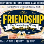 Friendship words for toast speeches and wedding writing