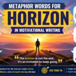 Metaphor words for horizon in motivational writing