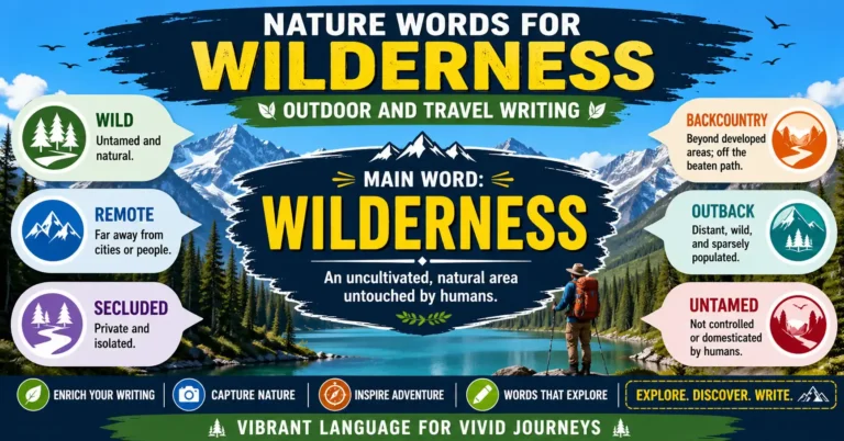 Nature words for wilderness — outdoor and travel writing