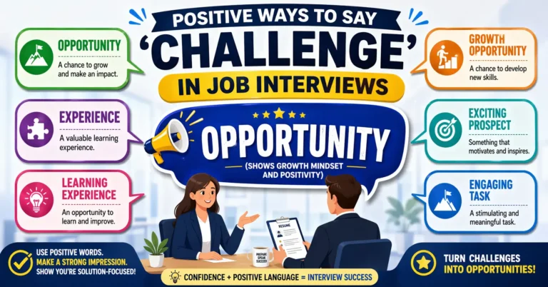 Positive ways to say 'challenge' in job interviewsPositive ways to say 'challenge' in job interviews