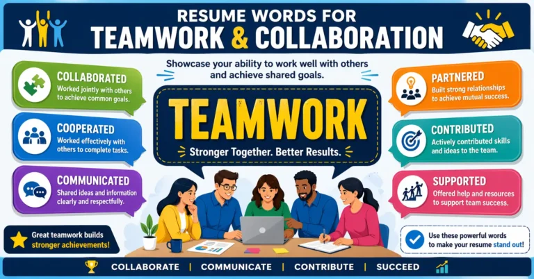 Resume words for teamwork and collaboration