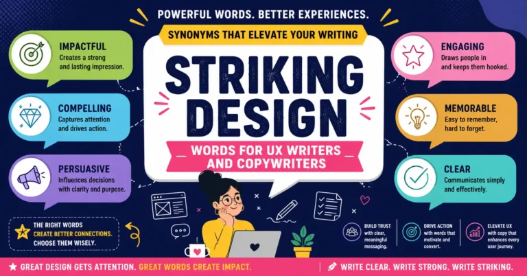 Striking design words for UX writers and copywriters