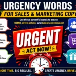 Urgency words for sales and marketing copy