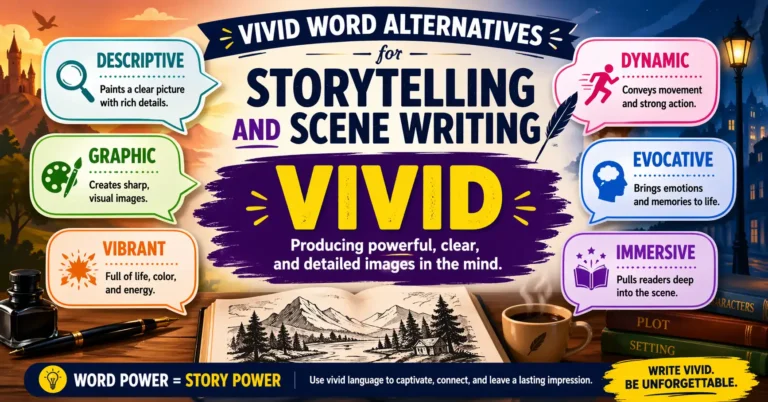 Vivid word alternatives for storytelling and scene writing