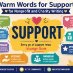 Warm words for support — for nonprofit and charity writing
