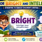 Words for bright and intelligence — for children's education writing
