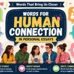 Words for human connection in personal essays