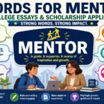 Words for mentor in college essays and scholarship applications