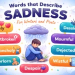 Words that describe sadness for writers and poets