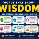 Words that show wisdom — for speeches and leadership writing