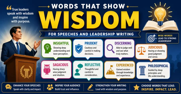 Words that show wisdom — for speeches and leadership writing