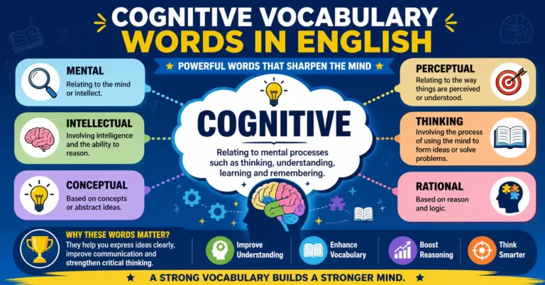cognitive vocabulary words in English