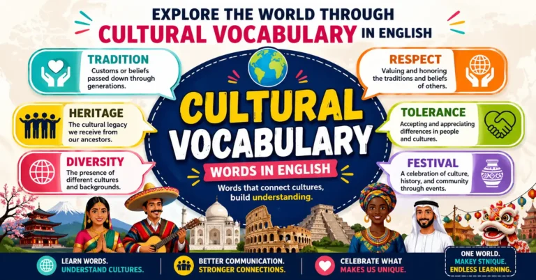 cultural vocabulary words in English