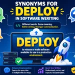 synonyms for deploy in software writing