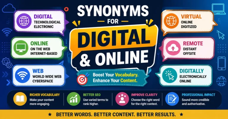 synonyms for digital and online terms