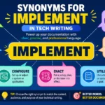 synonyms for implement in tech writing