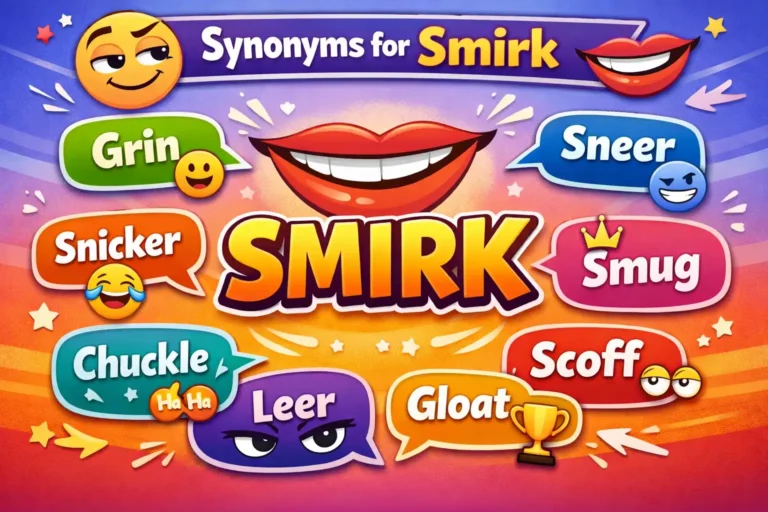 synonyms for smirk