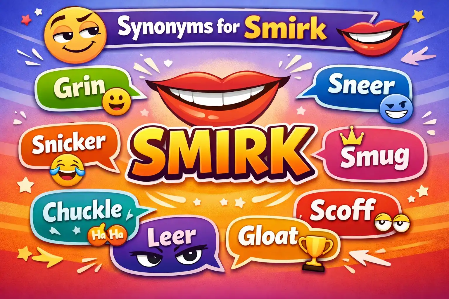 synonyms for smirk