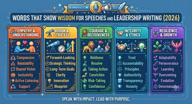 Words that show wisdom for speeches and leadership writing (2026)