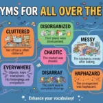 synonyms for all over the place