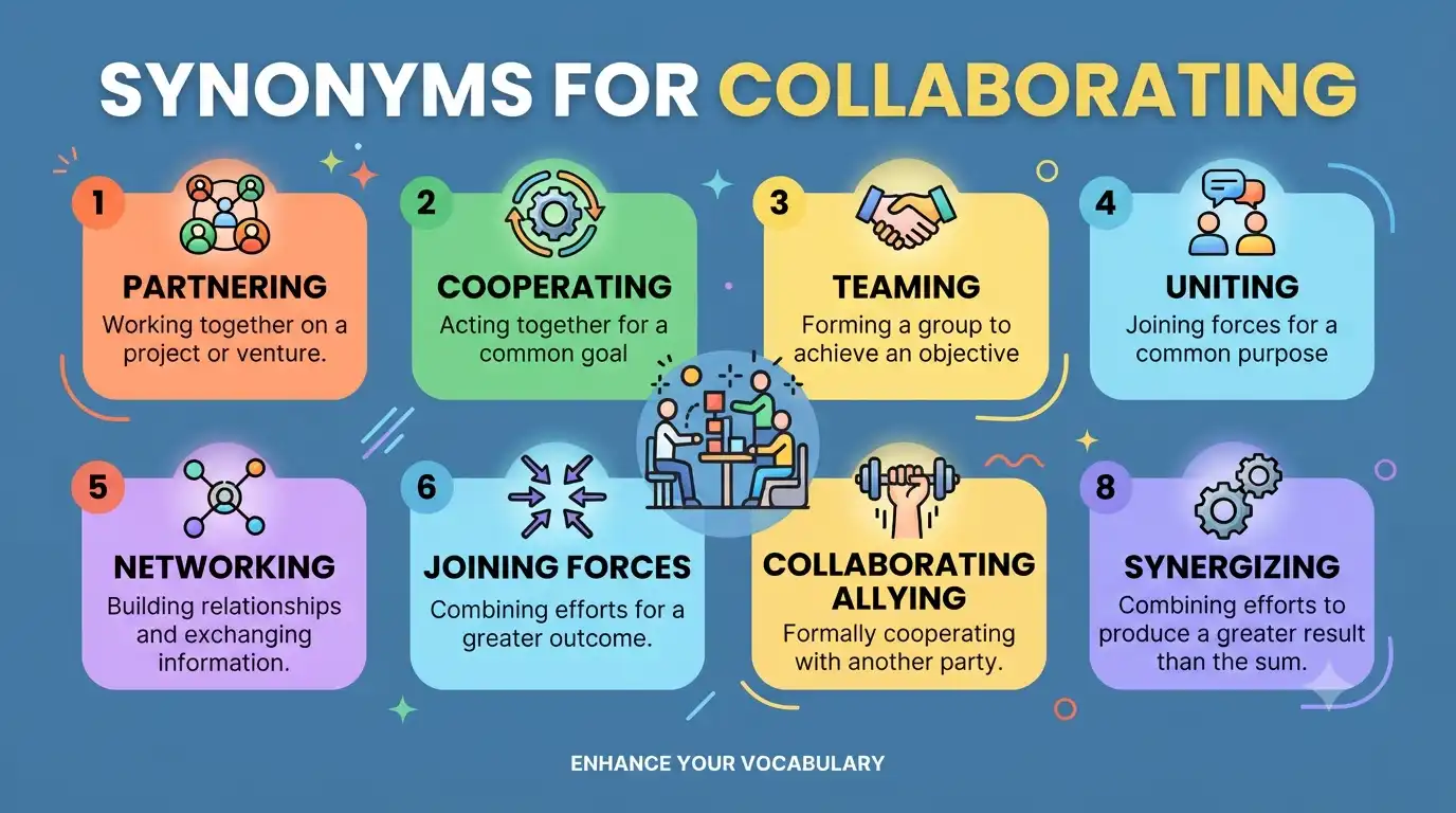 synonyms for collaborating