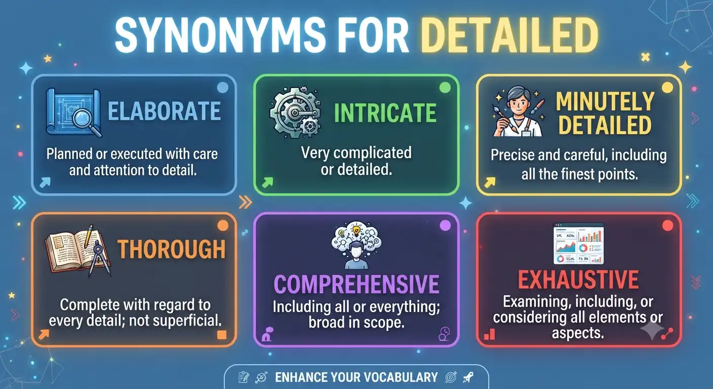 synonyms for detailed