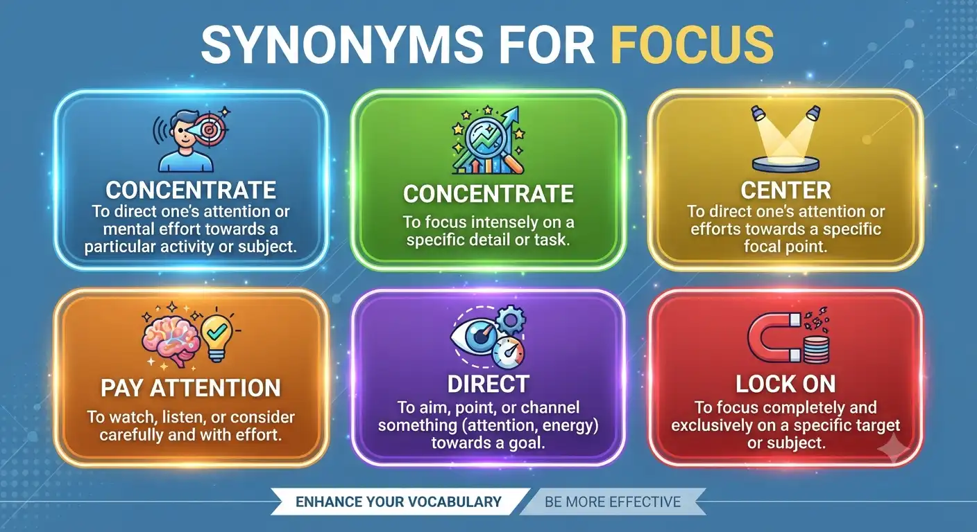 synonyms for focus
