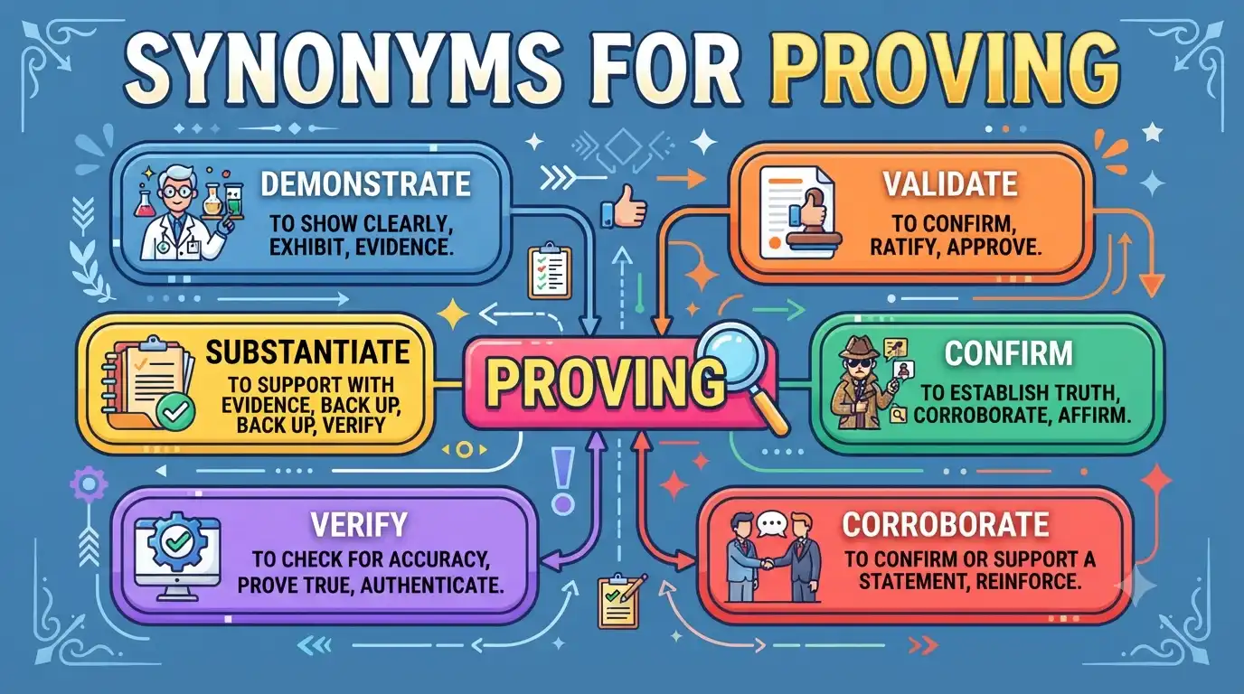 synonyms for proving