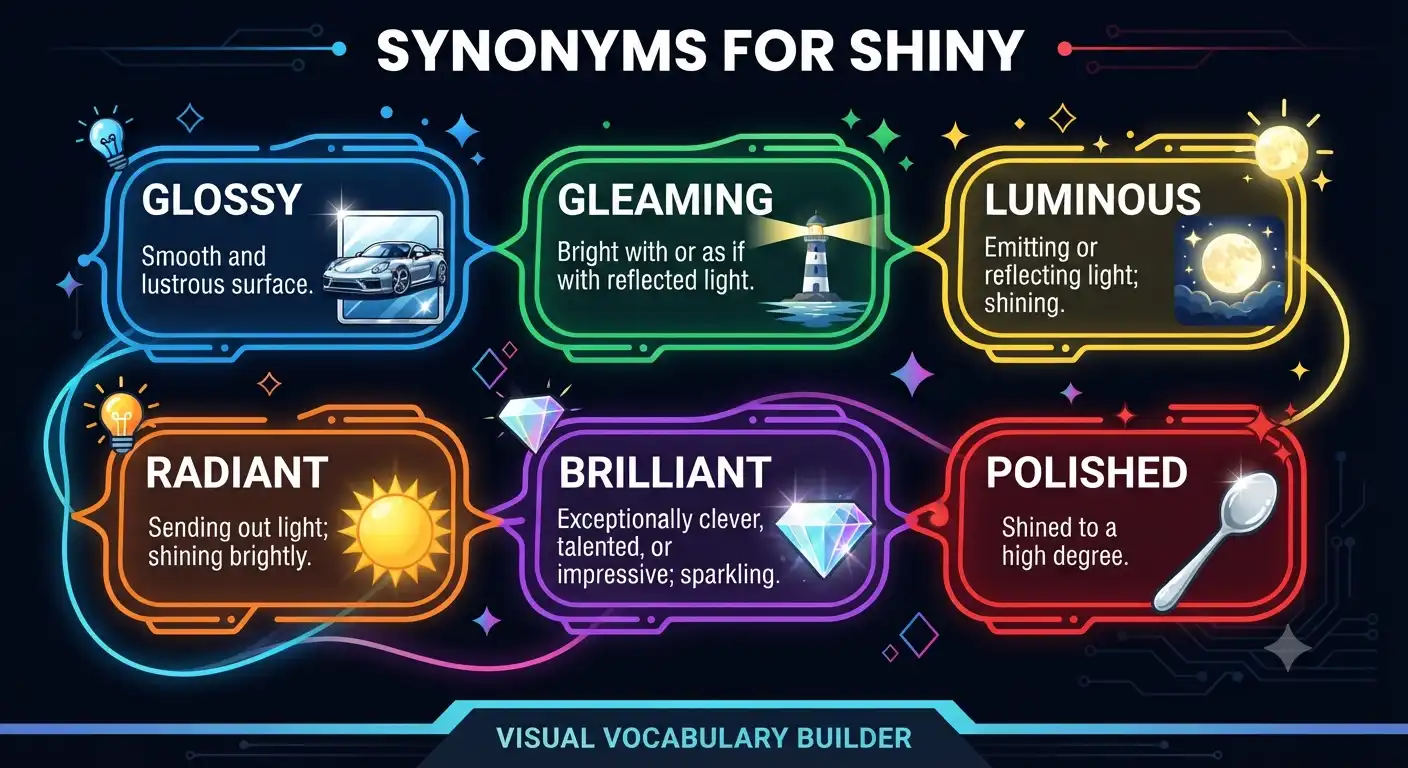 synonyms for shiny