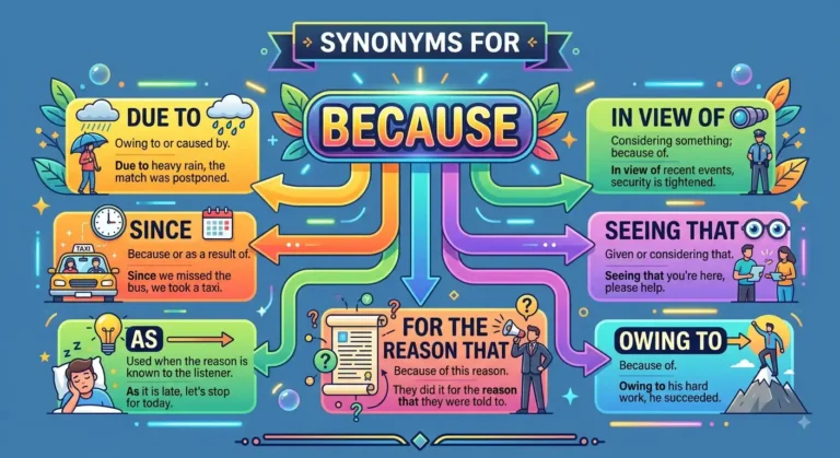 synonyms for becasue