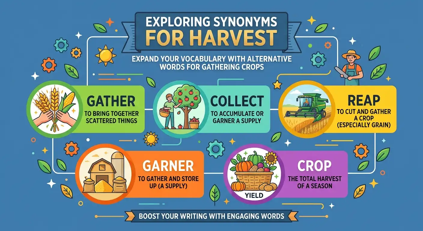 synonyms for harvest