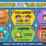 synonyms for said happily