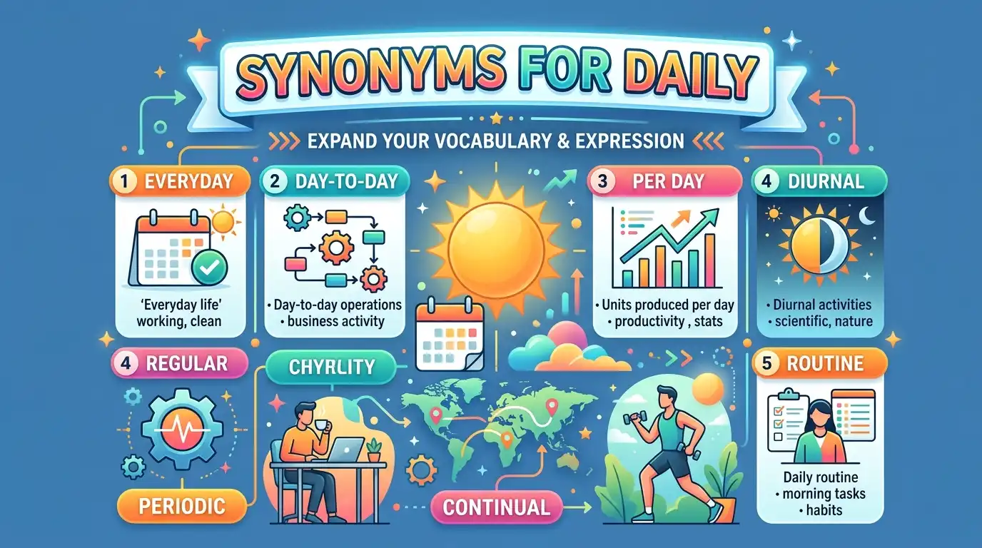 synonyms for daily