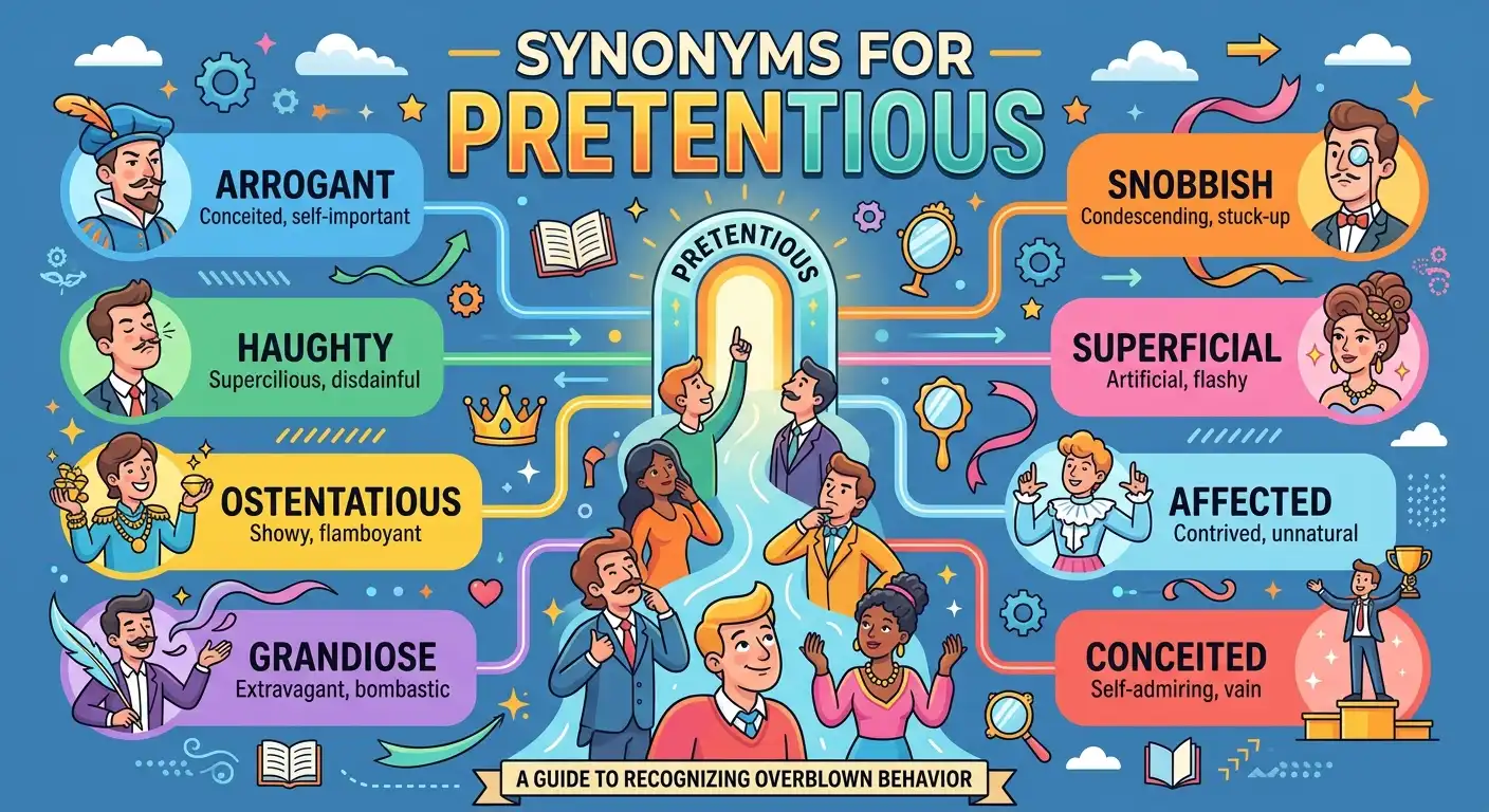 synonyms for pretentious